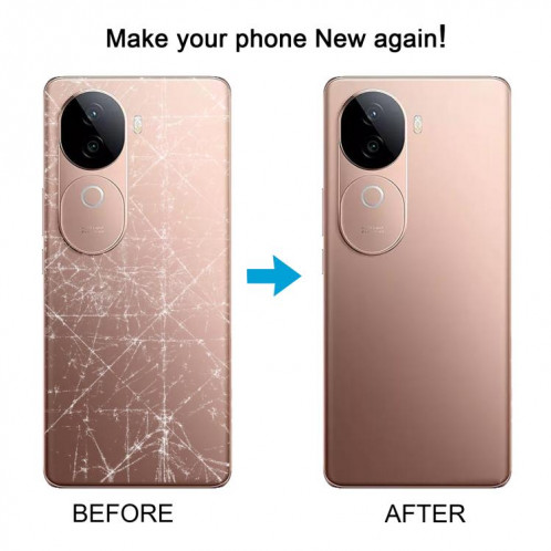 Pour vivo V40e Cache arrière de la batterie avec cache de l'objectif de l'appareil photo SH25JL1473-07