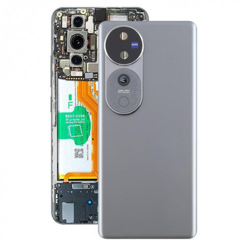 Pour vivo V40 Pro Cache arrière de la batterie avec cache de l'objectif de l'appareil photo (gris) SH27HL1254-07