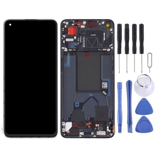 Écran LCD d'origine pour OPPO Reno7 Pro 5G Digitizer Assemblage complet avec cadre (Noir) SH365B1804-06