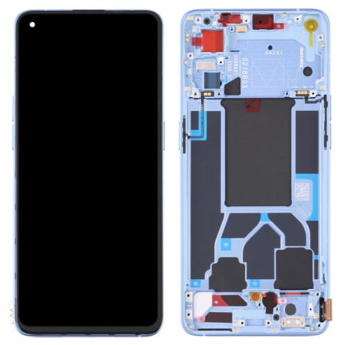 Écran LCD d'origine pour OPPO Reno7 Pro 5G Digitizer Assemblage complet avec cadre (Bleu) SH365L1762-06