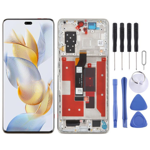 Écran LCD d'origine complet avec châssis pour Honor 90 Pro (argent) SH375S1098-07