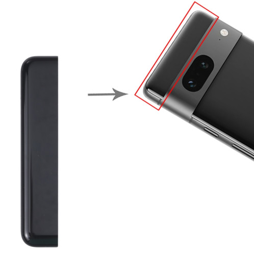 Coque avant supérieure arrière d'origine pour Google Pixel 7 (noire) SH389B1494-04