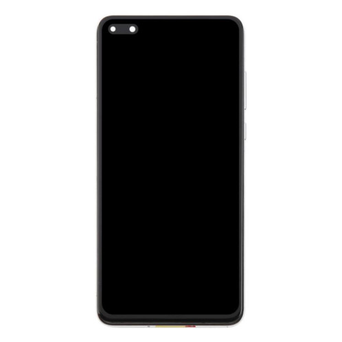 Écran LCD TFT complet avec châssis pour Huawei P40, ne prenant pas en charge l'identification par empreinte digitale (argent) SH392S1699-07