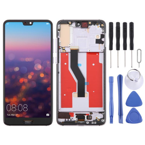 Écran LCD TFT complet avec châssis pour Huawei P20 Pro, ne prenant pas en charge l'identification par empreinte digitale (violet) SH400P825-07
