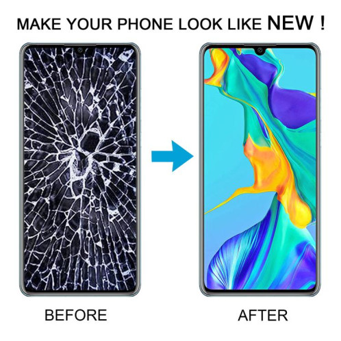 Écran LCD TFT complet avec châssis pour Huawei P30, ne prenant pas en charge l'identification par empreinte digitale (bleu) SH401L1307-07