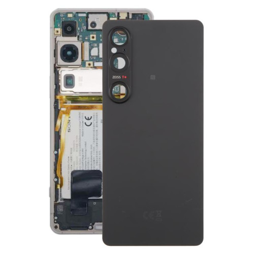 Cache arrière de batterie d'origine pour Sony Xperia 1 VI avec cache d'objectif d'appareil photo (noir) SH85BL1098-05