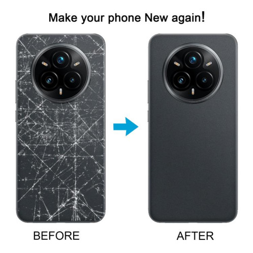 Cache arrière de batterie d'origine pour Realme 14 Pro avec cache d'objectif d'appareil photo (noir) SH94BL72-07
