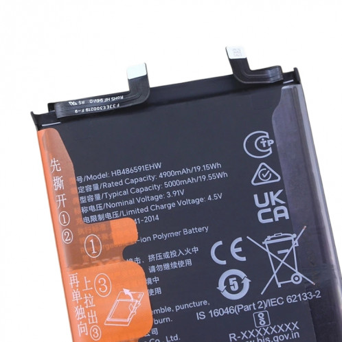 Remplacement de la batterie 5000mAh pour Honor 90 REA-AN00/90 Pro REP-AN00 HB486591EHW SH9514663-04