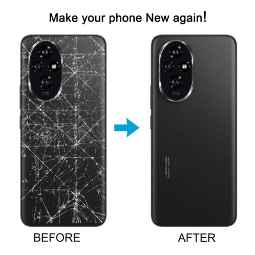 Cache arrière de batterie OEM pour Honor 200 avec cache d'objectif d'appareil photo (blanc) SH76WL359-07