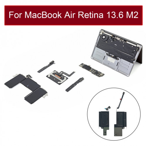 1 paire de sonnerie de haut-parleur pour MacBook Air Retina 13.6 M2 A2681 2022 EMC4074 SH9644318-05