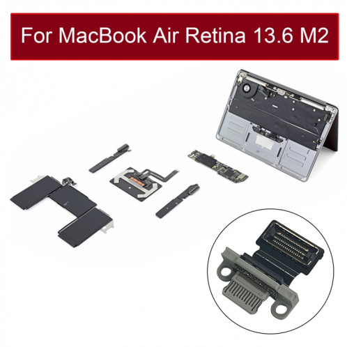 821-03673-A Port de charge Type-C pour MacBook Air Retina 13,6 M2 A2681 2022 (Blanc) SH645W377-05