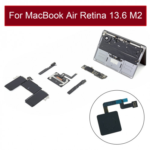 Câble flexible de bouton d'alimentation/empreinte digitale Touch-ID 821-04012-02 pour MacBook Air Retina 13.6 M2 A2681 2022 SH9646363-05