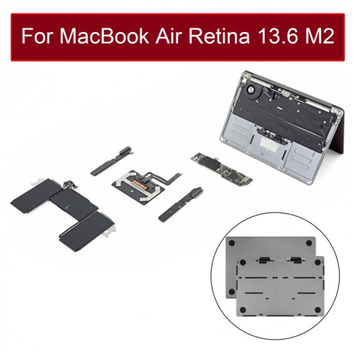 Coque inférieure pour MacBook Air Retina 13.6 M2 A2681 2022 EMC4074 (Argent) SH647S1833-02