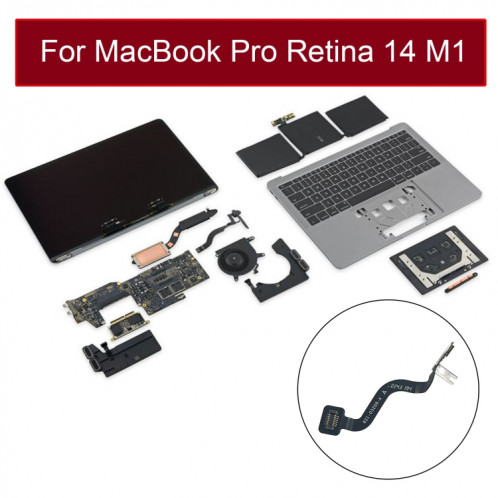 821-03208-A câble de veille du capteur d'angle de couverture d'écran LCD pour MacBook Pro Retina 14 M1 A2442 EMC3650 2021 SH96531068-04