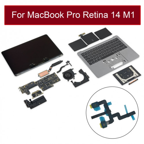 Câble Flex Microphone pour MacBook Pro 14 pouces M1 A2442 EMC3650 2021 SH9654382-05
