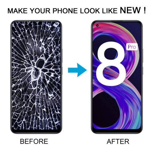Écran LCD d'origine pour OPPO Realme 8 Pro Digitizer Assemblage complet avec cadre SH96611592-07