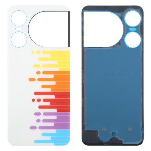 Coque arrière en verre avec adhésif pour ZTE Nubia Music 2 (blanc) SH24WL1391-07
