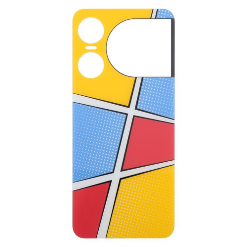 Coque arrière en verre avec adhésif pour ZTE Nubia Music 2 (jaune) SH24YL1037-07