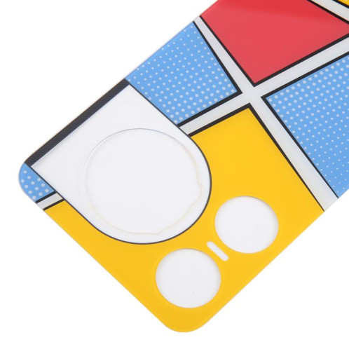 Coque arrière en verre avec adhésif pour ZTE Nubia Music 2 (jaune) SH24YL1037-07