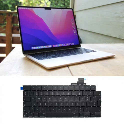 Clavier version britannique pour MacBook Air M2 13 2022 A2681 SH9744627-05