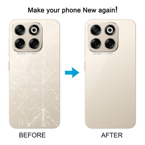 Coque arrière en verre avec adhésif pour ZTE Axon 70 SH90HL910-07