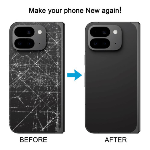 Coque arrière originale pour Google Pixel 9 Pro Fold avec cache d'objectif (noir) SH51BL1469-07