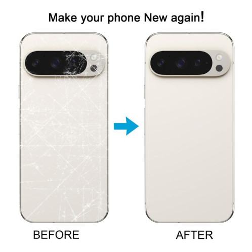 Coque arrière d'origine pour Google Pixel 9 Pro (blanche) SH59WL1865-07