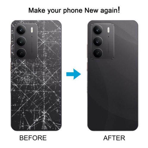Coque arrière d'origine pour Realme C75 4G avec cache d'objectif (noir) SH88BL300-07