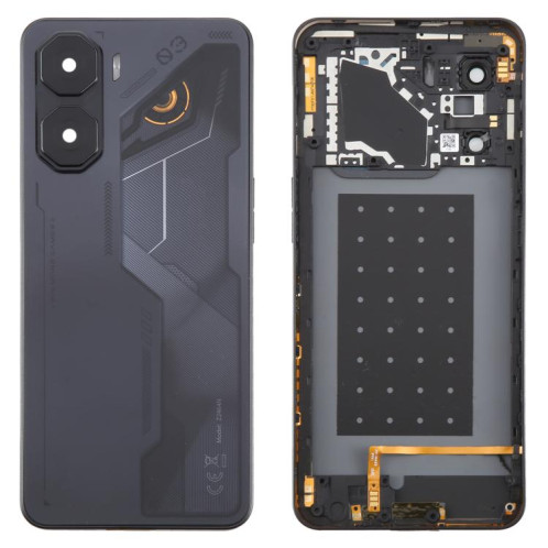 Cache arrière de batterie en plastique pour ZTE Nubia Neo 3 avec cadre central et cache d'objectif d'appareil photo (noir) SH98BL1826-07