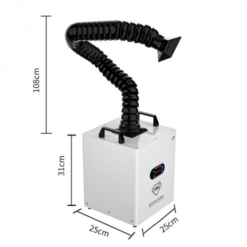 TBK618 220V Soudure Fume Extracteur Industrial Soudering Fer Fume Laser Marking Fume Extracteur Appareil de fumée de purification mobile ST00171901-07