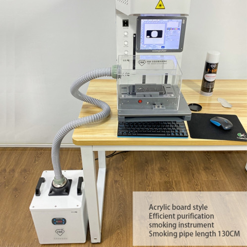 TBK618 220V Soudure Fume Extracteur Industrial Soudering Fer Fume Laser Marking Fume Extracteur Appareil de fumée de purification mobile ST00171901-07