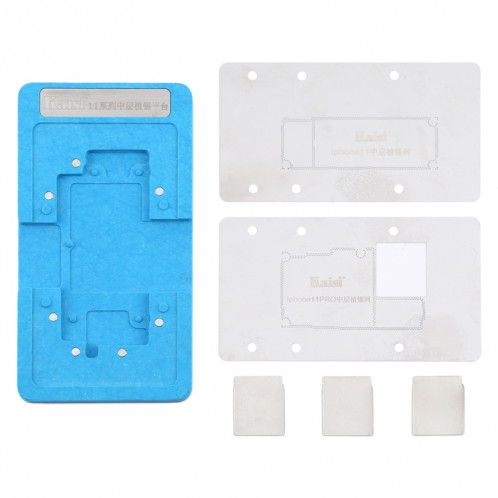 Kaisi carte mère de la couche intermédiaire BGA Reballing Stencil Plant Tin Platform pour iPhone 11/11 Pro SK003185-06