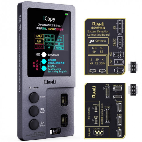 Qianli iCopy Plus Programmeur de réparation de couleur d'origine pour écran LCD 2 en 1 pour iPhone SQ00331190-06