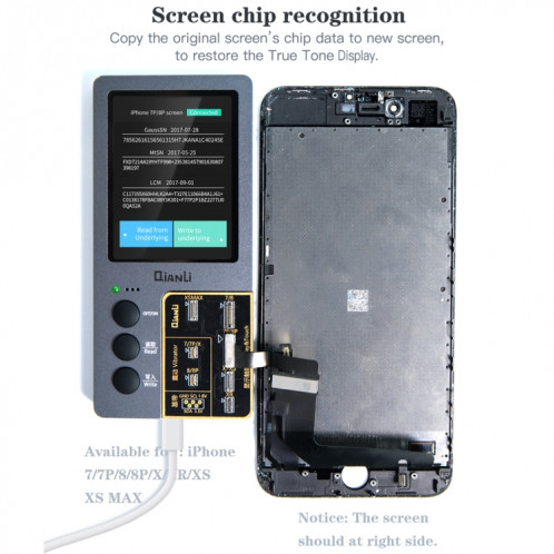 Qianli iCopy Plus 3 en 1 programmeur de réparation de couleur d'origine pour écran LCD pour iPhone SQ0034416-016