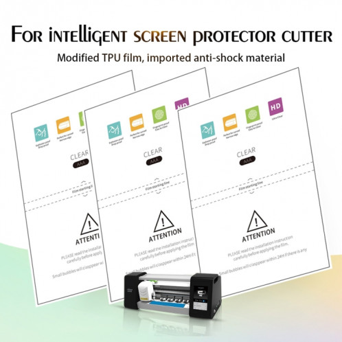 50 PCS F0001 HD TPU Soft Film Fournitures pour Protector Cutter SH005660-08