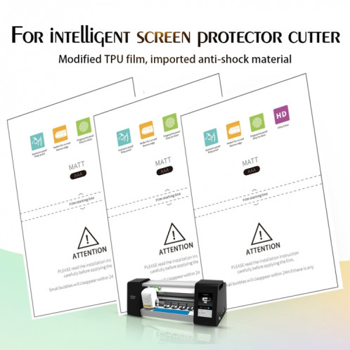 50 PCS F0002 Fournitures de Film Souple TPU Givré pour Protecteur Cutter SH0059815-08