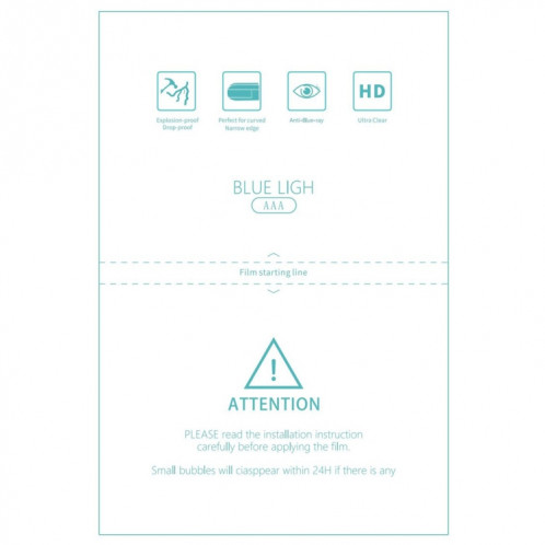 50 PCS F0004 Anti Blue-RayTPU Soft Film Fournitures pour Protector Cutter SH0096957-08