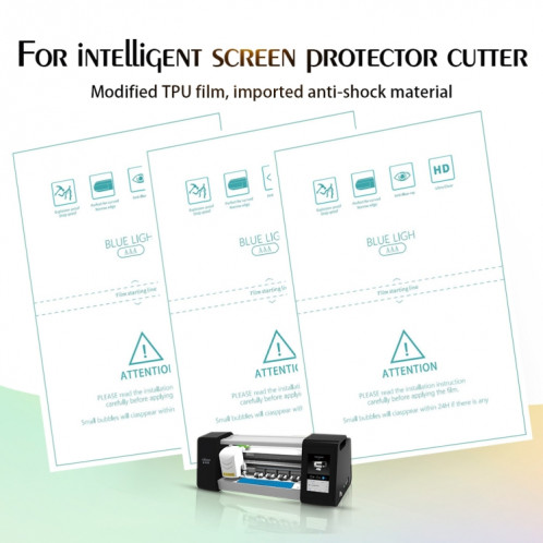 50 PCS F0004 Anti Blue-RayTPU Soft Film Fournitures pour Protector Cutter SH0096957-08