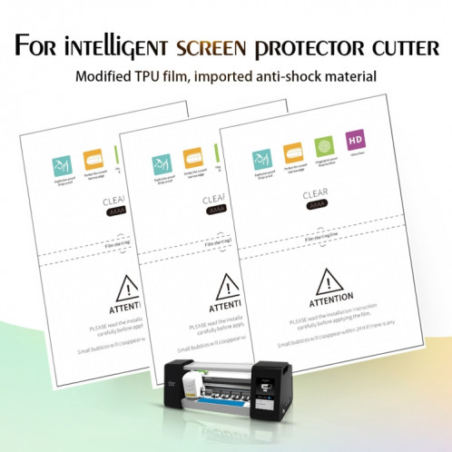 50 PCS F0006 fournitures de film souple en silicone TPU haute définition pour coupeur de protecteur SH0098216-08