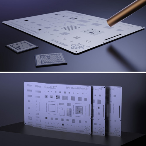 Qianli Bunmblebee pochoirs BGA Reballing Planting Tin Plate pour iPhone 11/11 Pro SQ01831423-013