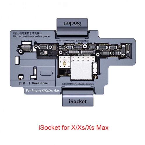 Qianli iSocket 3 en 1 carte mère couche de test cadre couches inférieures supérieures fonction de carte mère support de Test rapide pour iPhone X / XS / XS Max SQ01891766-013