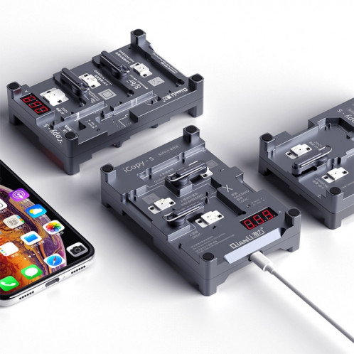 Qianli iCopy-S banc d'essai de puce double face 4 en 1 puce EEPROM de bande de base logique Non-retrait pour iPhone 6/6 Plus / 6S / 6S Plus SQ0192531-014