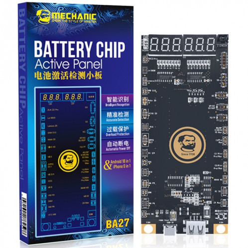 Mécanicien BA27 Panneau de détection d'activation de la batterie pour iPhone 5-13 Pro Max / Android Téléphone SM0201476-07