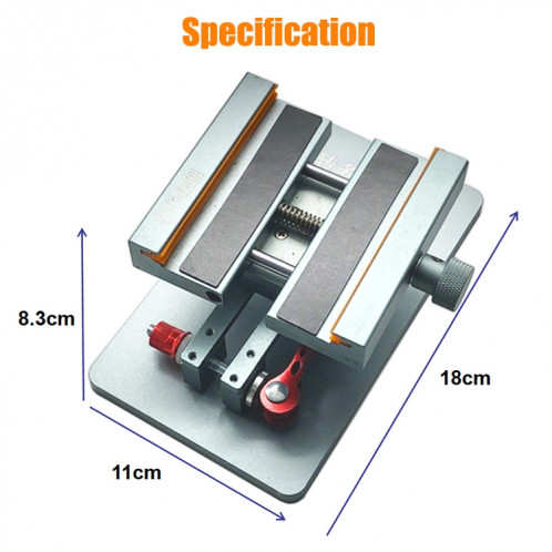 XHZC-125 360 degrés rotatif multifonction PCB support de réparation de carte mère + 4 en 1 ensemble de pied de biche en métal SH0224244-011