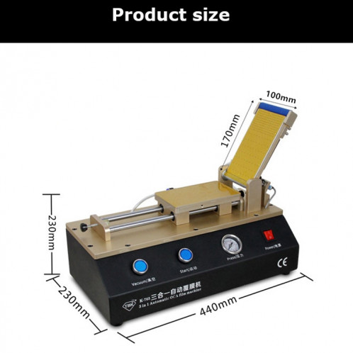 TBK-765 3 in1 Machine de plastification automatique OCA LCD écran tactile compresseur d'air Machine pompe à vide intégrée ST0240591-07