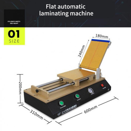 TBK-766 12 pouces tablette automatique OCA laminateur Machine polariseur Film laminateur Machine pour LCD réparation pompe à vide intégrée ST0242151-010