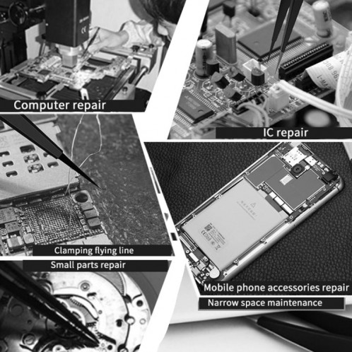 Qianli iNeezy FK-04 Pince à épiler extra-tranchante en acier inoxydable Pince à épiler pointue SQ02521883-013