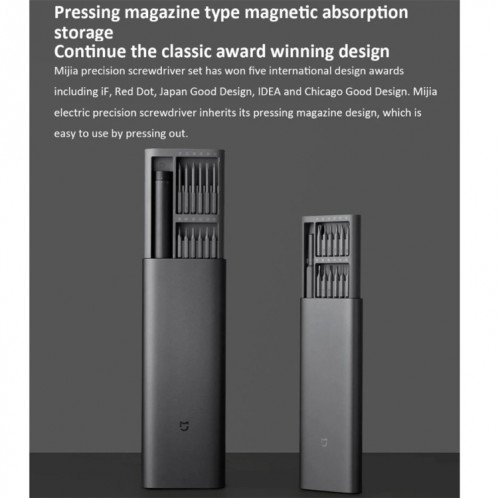 Kit de tournevis de précision électrique d'origine Xiaomi Mijia 25 en 1 boîtier en aluminium magnétique rechargeable SX02741993-011