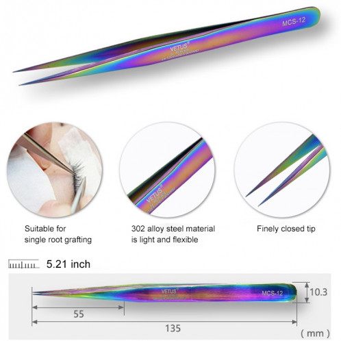 Brucelles de couleurs vives Vetus MCS-12 SV02941389-08