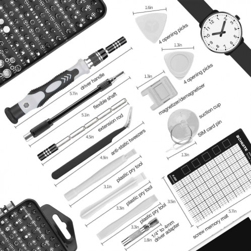 Kit de tournevis magnétique de précision 122 en 1 SH03871915-08